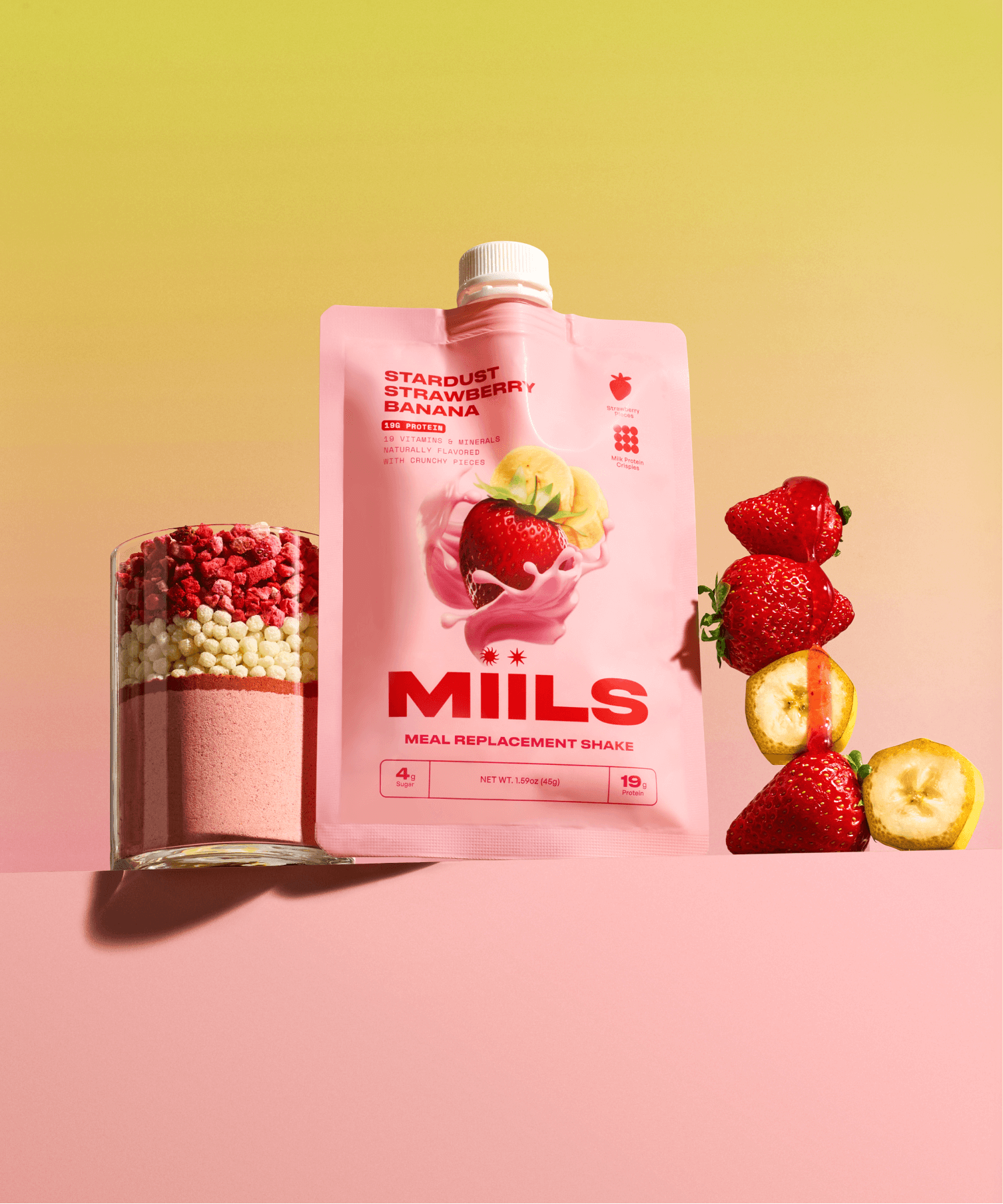 MIILS | STARDUST STRAWBERRY BANANA Cereal Protein Shake MIILS | STARDUST STRAWBERRY BANANA Cereal Protein Shake